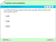 Fraction word problems